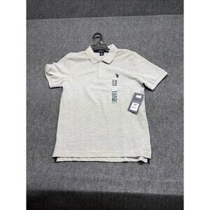 U.S. Polo Assn. Boys Jersey Polo Shirt Size XL 14/16 Gray NWT
